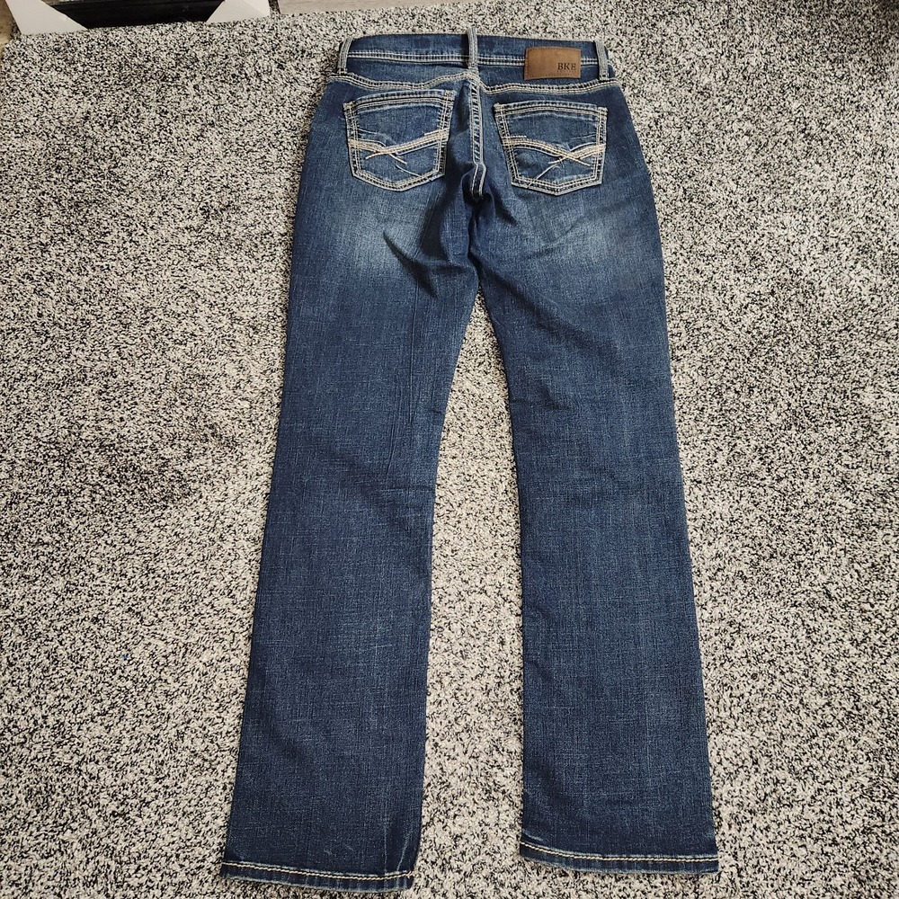 Bke Jake Straight Jeans Darkwash Stretch Mens 30x32 Western Rodeo Faded Front